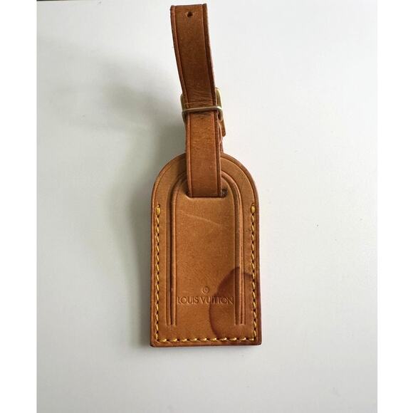 Authentic Louis Vuitton Vachetta Leather Luggage Tag SN505‎ - Picture 1 of 4